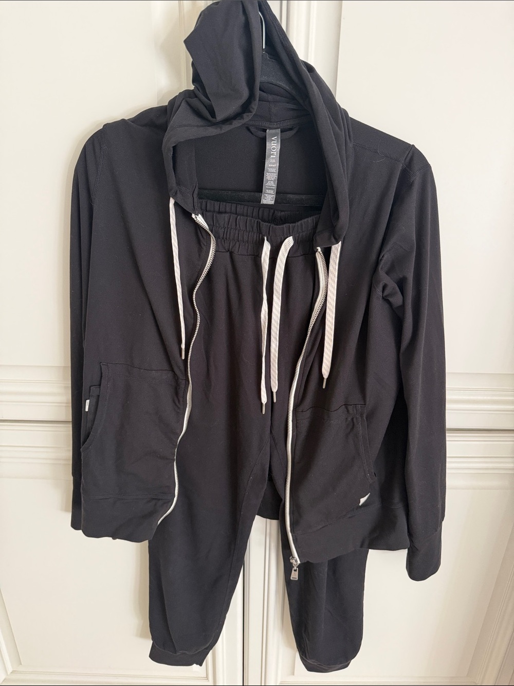 Vuori Women's Black Hoodie & Jogger Set
